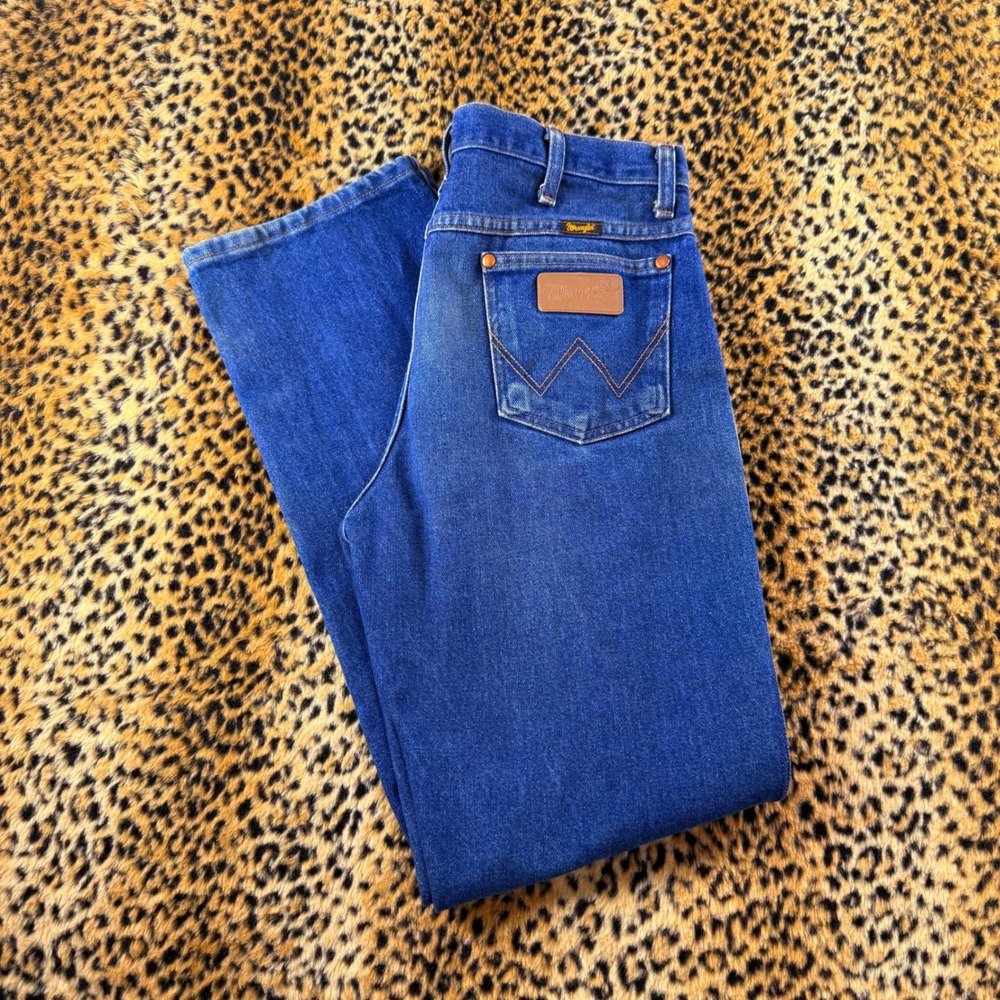 Vintage Wrangler Cowboy Cut 936PWD Blue Jeans 32x34 Slim Fit Western Denim